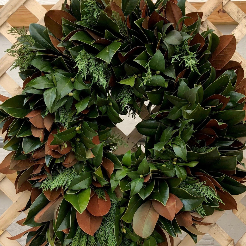 Locally-Made Decorated Magnolia Wreath