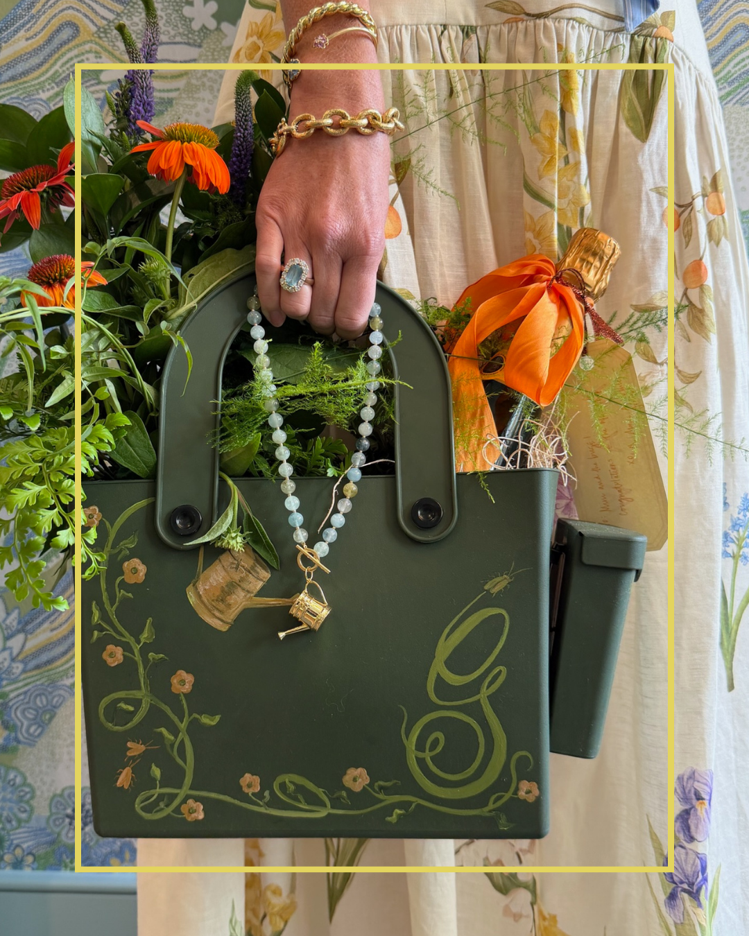Muffie Watering Can Charm by Goldbug Collection